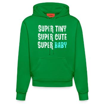 Super petit - super mignon - super bébé - bleu - Sweat à capuche bio ajusté fabriqué en UE - City Green - Devant