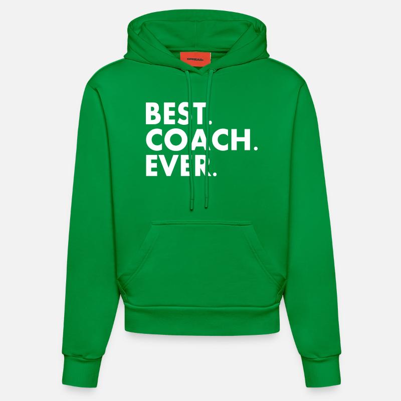 Best coach ever - Sweat à capuche bio ajusté fabriqué en UE - City Green