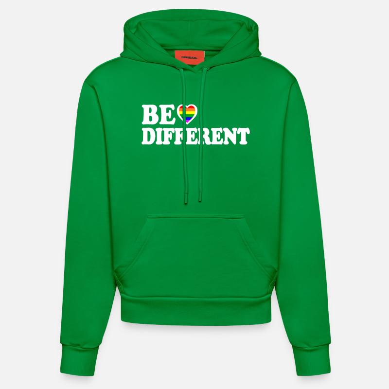 Be different - Sweat à capuche bio ajusté fabriqué en UE - City Green