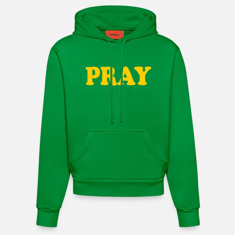 Pray - Sweat à capuche bio ajusté fabriqué en UE - City Green