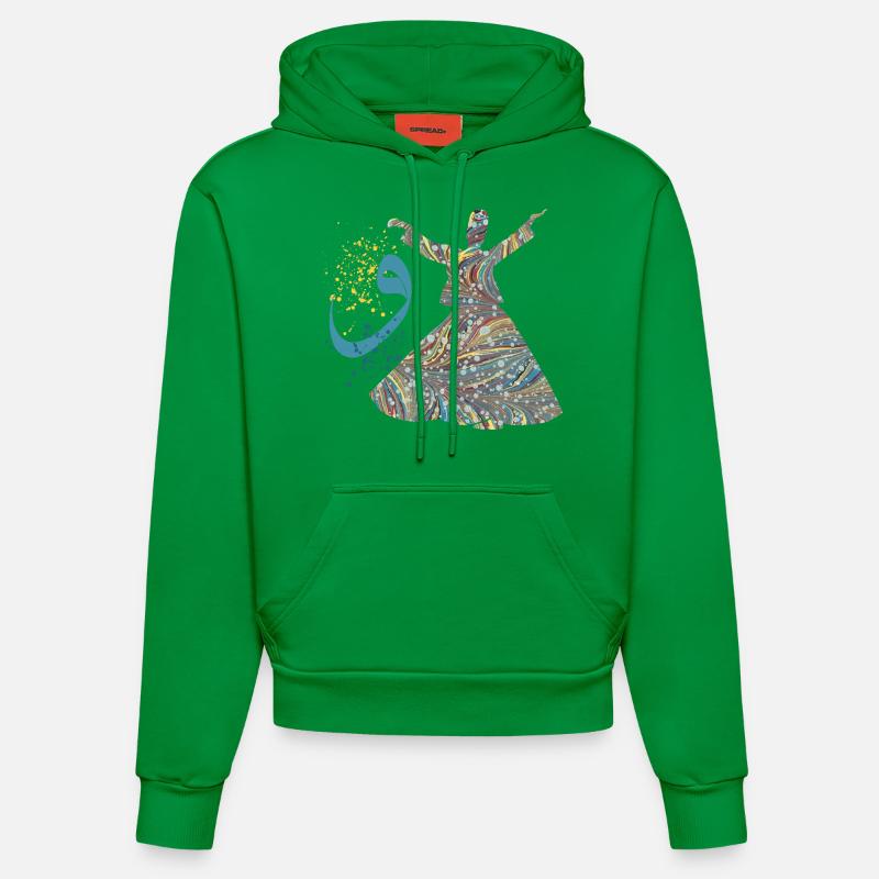 derwisch e 201 - Sweat à capuche bio ajusté fabriqué en UE - City Green