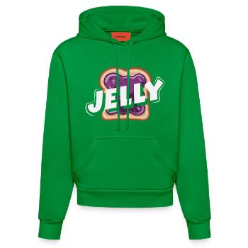 Peanut Butter & Jam Partner Look Design - Organic Fitted Hoodie Made in EU - City Green - Front