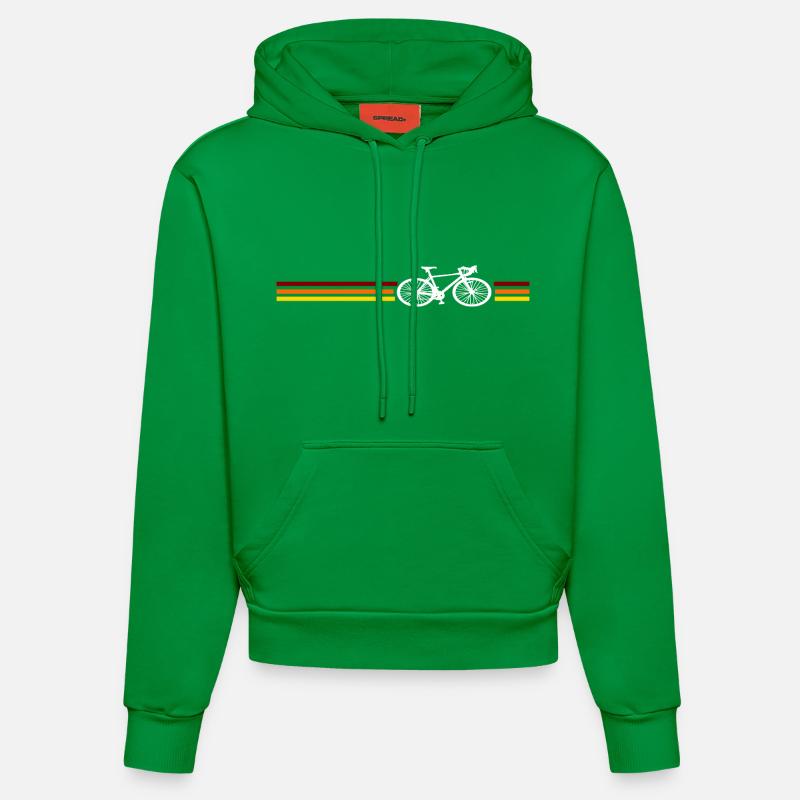 Vélo cyclisme cyclisme - Sweat à capuche bio ajusté fabriqué en UE - City Green