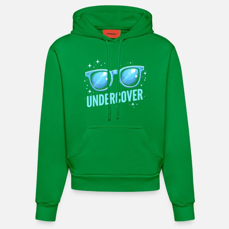 Déguisement Undercover - Sunglasses Fun - Sweat à capuche bio ajusté fabriqué en UE - City Green