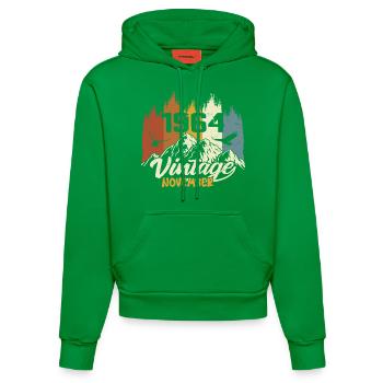 61st birthday - legendary since November 1964 - Organic Fitted Hoodie Made in EU - City Green - Front