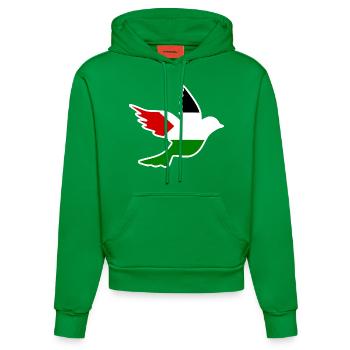 Free palestine dove of peace - Organic Fitted Hoodie Made in EU - City Green - Front