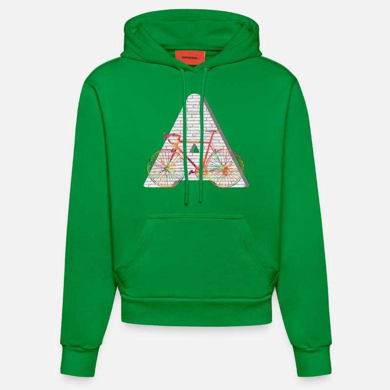 vélo e 249 a - Sweat à capuche bio ajusté fabriqué en UE - City Green
