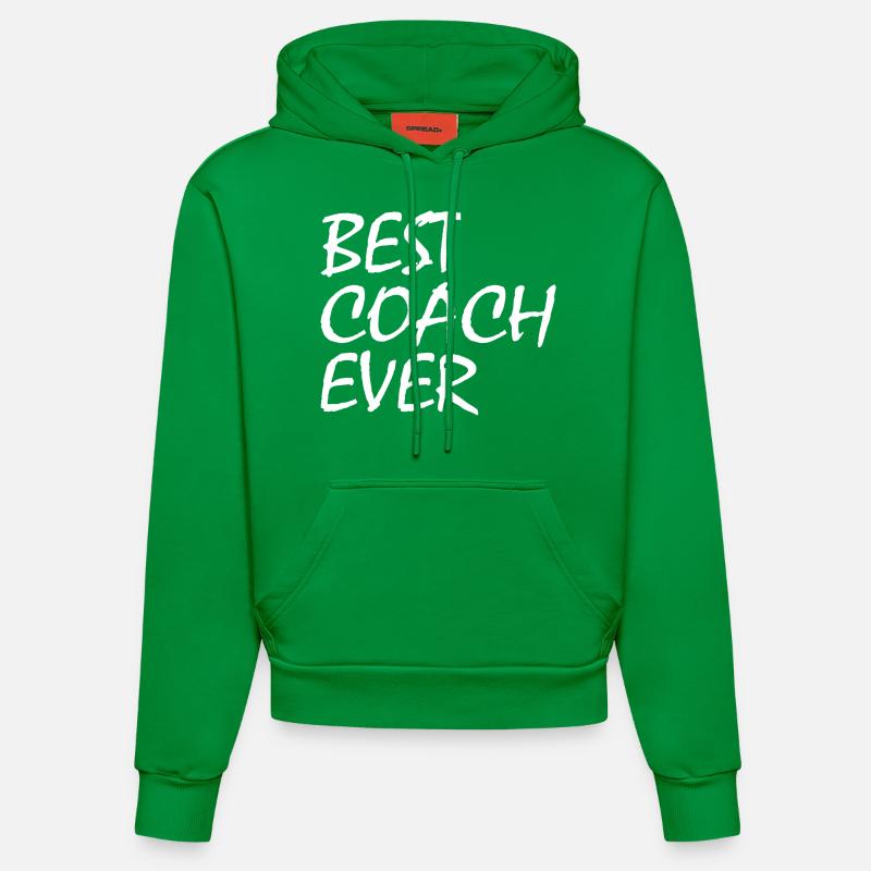 Best coach ever - Sweat à capuche bio ajusté fabriqué en UE - City Green