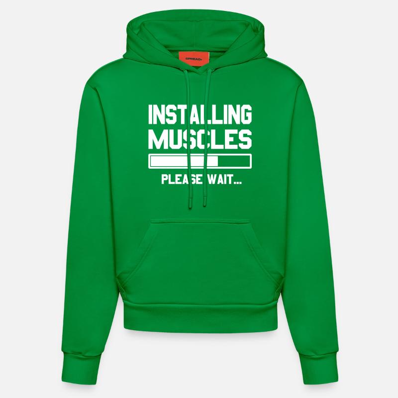 Installation de muscles - Sweat à capuche bio ajusté fabriqué en UE - City Green
