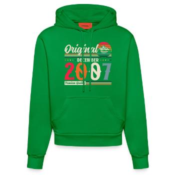 17e anniversaire Légende Décembre 2007 Volume 07 - Sweat à capuche bio ajusté fabriqué en UE - City Green - Devant