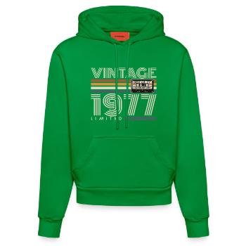 1977 Vintage Vintage Rétro Cadeau d’anniversaire - Sweat à capuche bio ajusté fabriqué en UE - City Green - Devant