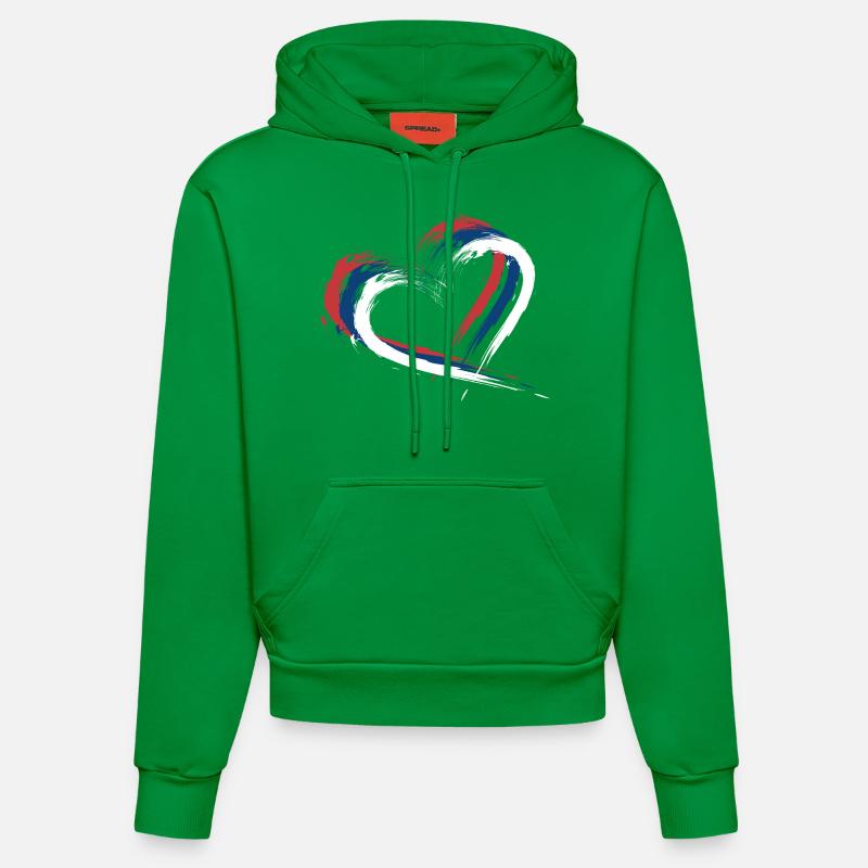 Drapeau de la Serbie - Sweat à capuche bio ajusté fabriqué en UE - City Green