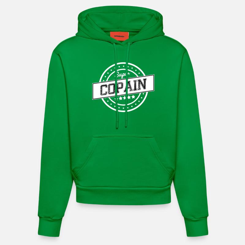 Super copain - Sweat à capuche bio ajusté fabriqué en UE - City Green