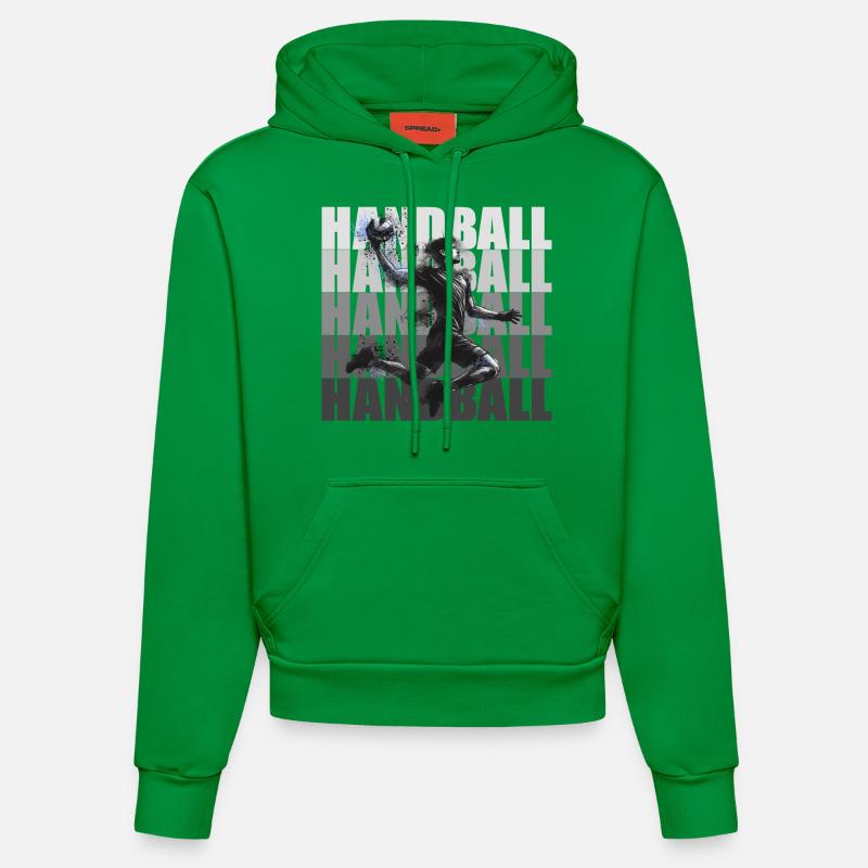 Handball - Sweat à capuche bio ajusté fabriqué en UE - City Green