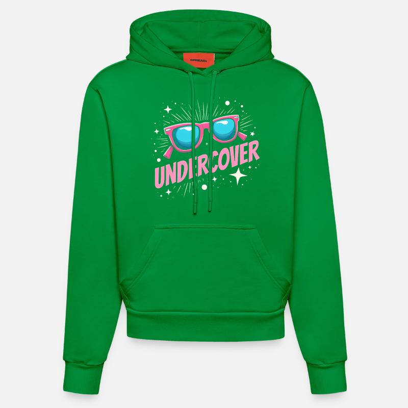Déguisement Undercover - Sunglasses Fun - Sweat à capuche bio ajusté fabriqué en UE - City Green