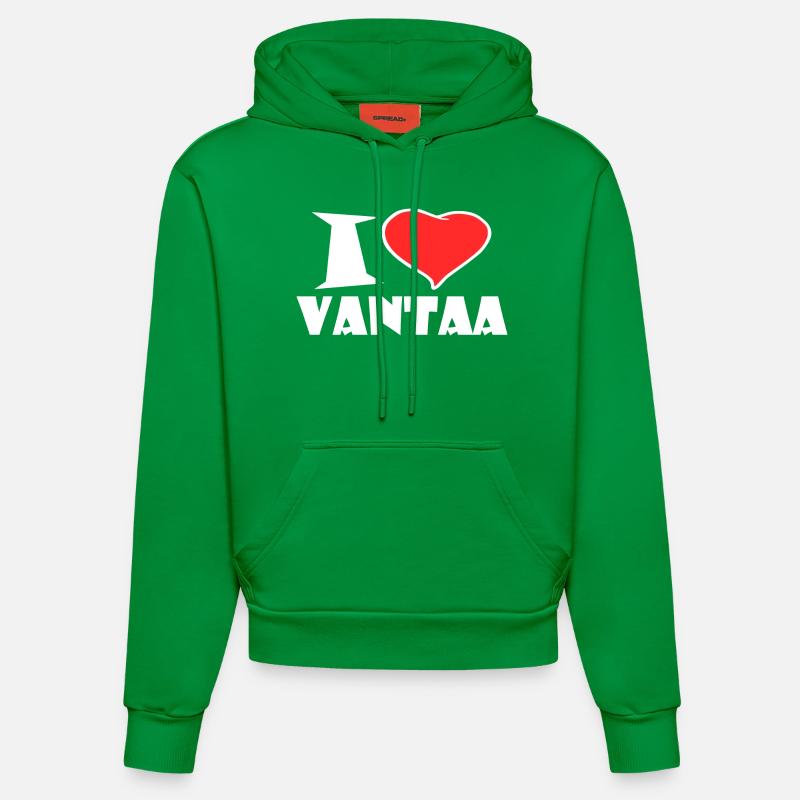 Vantaa - Sweat à capuche bio ajusté fabriqué en UE - City Green