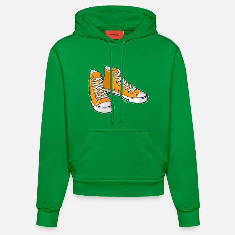 Baskets oranges - Sweat à capuche bio ajusté fabriqué en UE - City Green