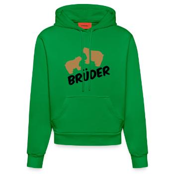 frères - Sweat à capuche bio ajusté fabriqué en UE - City Green - Devant