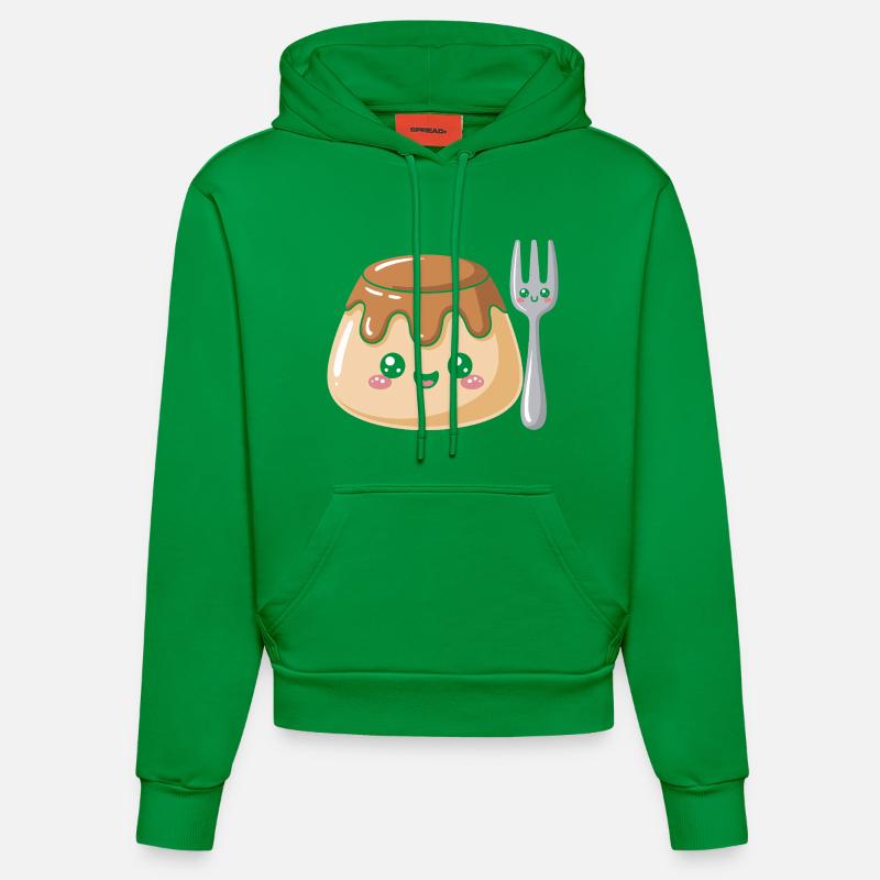 Pudding à la fourchette - Sweat à capuche bio ajusté fabriqué en UE - City Green