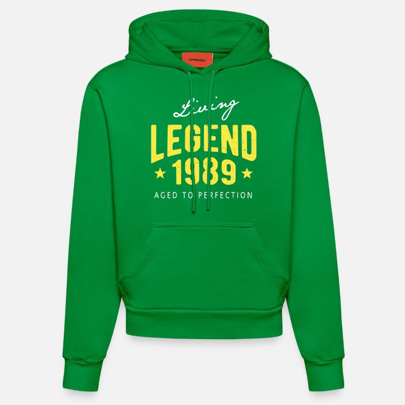 Living Legend 1989 - Sweat à capuche bio ajusté fabriqué en UE - City Green