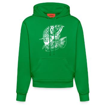 Arowana Fish Graphic Fishes Lover Fishing Gear - Sweat à capuche bio ajusté fabriqué en UE - City Green - Devant