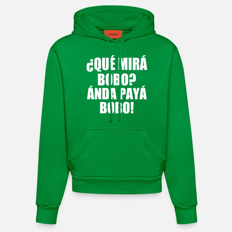 que mira bobo - Sweat à capuche bio ajusté fabriqué en UE - City Green