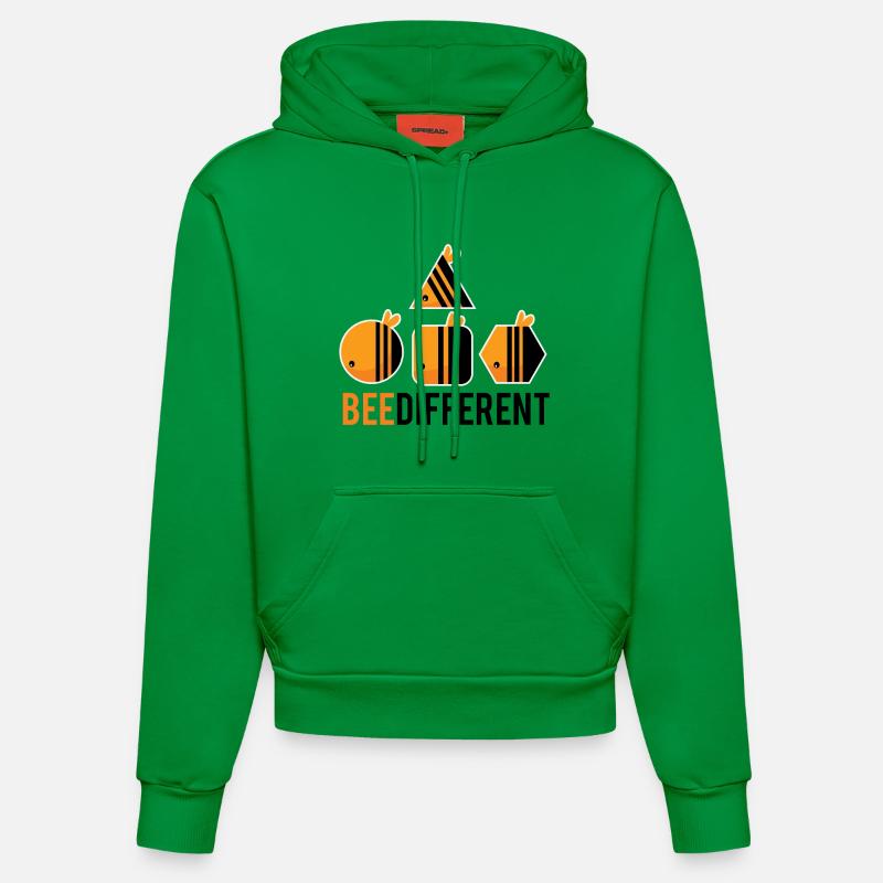Abeille différente - Sweat à capuche bio ajusté fabriqué en UE - City Green