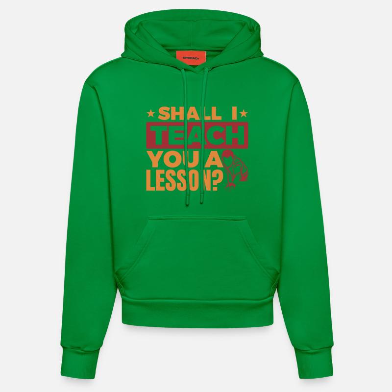 Drôle de dicton de billard - Sweat à capuche bio ajusté fabriqué en UE - City Green