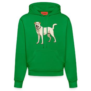 Kangal Hund - Organic Fitted Hoodie Made in EU - City Green - Vorne