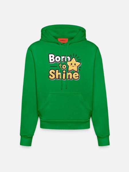 Né pour briller – Strahlender Stern - Sweat à capuche bio ajusté fabriqué en UE - City Green