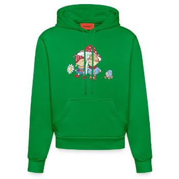 Wichtel_05 - Sweat à capuche bio ajusté fabriqué en UE - City Green - Devant