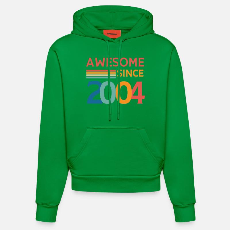Awesome since 2004 - Sweat à capuche bio ajusté fabriqué en UE - City Green