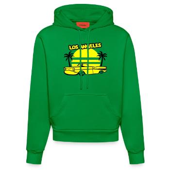 Los Angeles Lowrider - Organic Fitted Hoodie Made in EU - City Green - Vorne