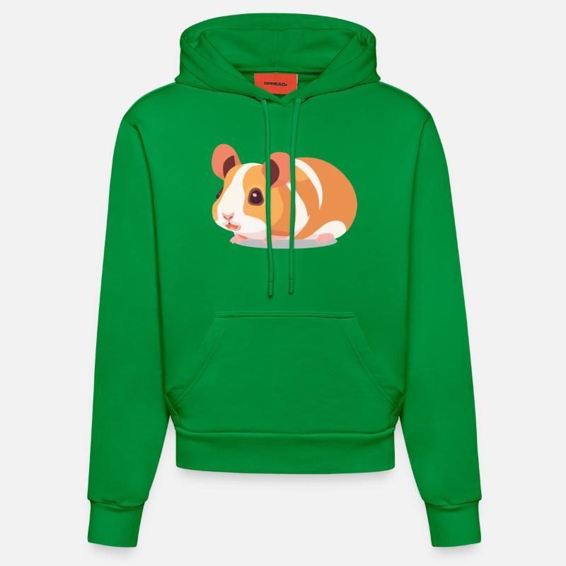 Cochon d’Inde Mignon Marron Blanc - Sweat à capuche bio ajusté fabriqué en UE - City Green