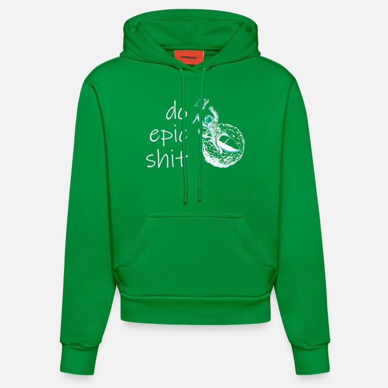 Fusée astronaute Epic Cheer - Sweat à capuche bio ajusté fabriqué en UE - City Green