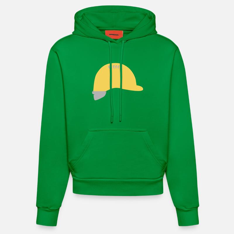 casque de chantier - Sweat à capuche bio ajusté fabriqué en UE - City Green