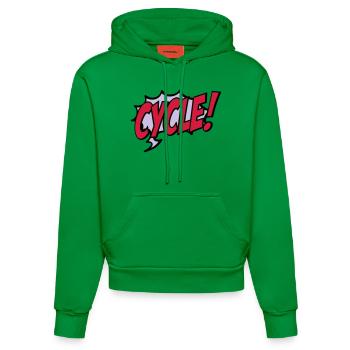 cycle - Organic Fitted Hoodie Made in EU - City Green - Front
