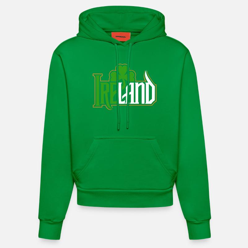 Irlande - Bonne Saint-Patrick - Shamrock - Sweat à capuche bio ajusté fabriqué en UE - City Green