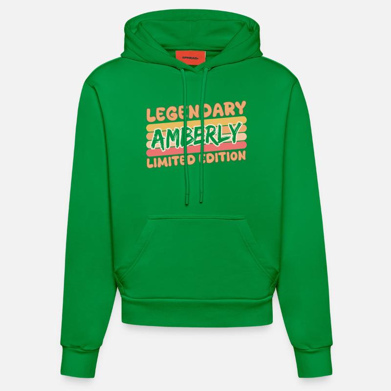 Amberly comme nom - Sweat à capuche bio ajusté fabriqué en UE - City Green