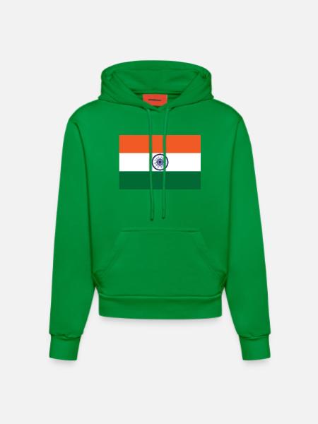 Inde - Sweat à capuche bio ajusté fabriqué en UE - City Green