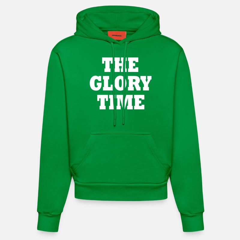 The glory time - Sweat à capuche bio ajusté fabriqué en UE - City Green