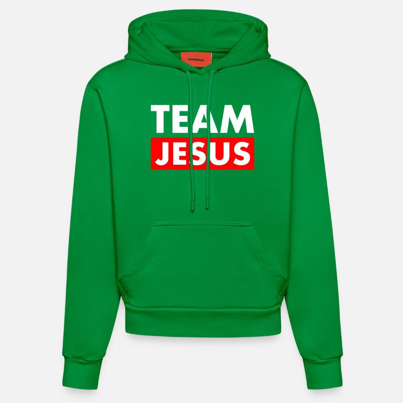 Team jesus - Sweat à capuche bio ajusté fabriqué en UE - City Green