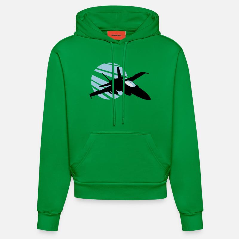 fighter - Sweat à capuche bio ajusté fabriqué en UE - City Green