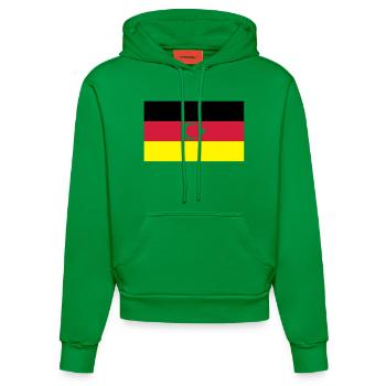 drapeau turc allemand - Sweat à capuche bio ajusté fabriqué en UE - City Green - Devant