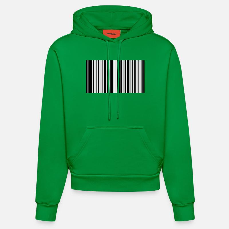 code barre - Sweat à capuche bio ajusté fabriqué en UE - City Green