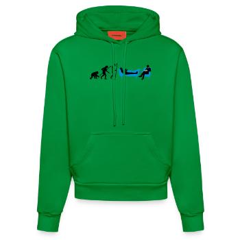 evolution_therapeut_psychologe_11_2016_b - Organic Fitted Hoodie Made in EU - City Green - Vorne