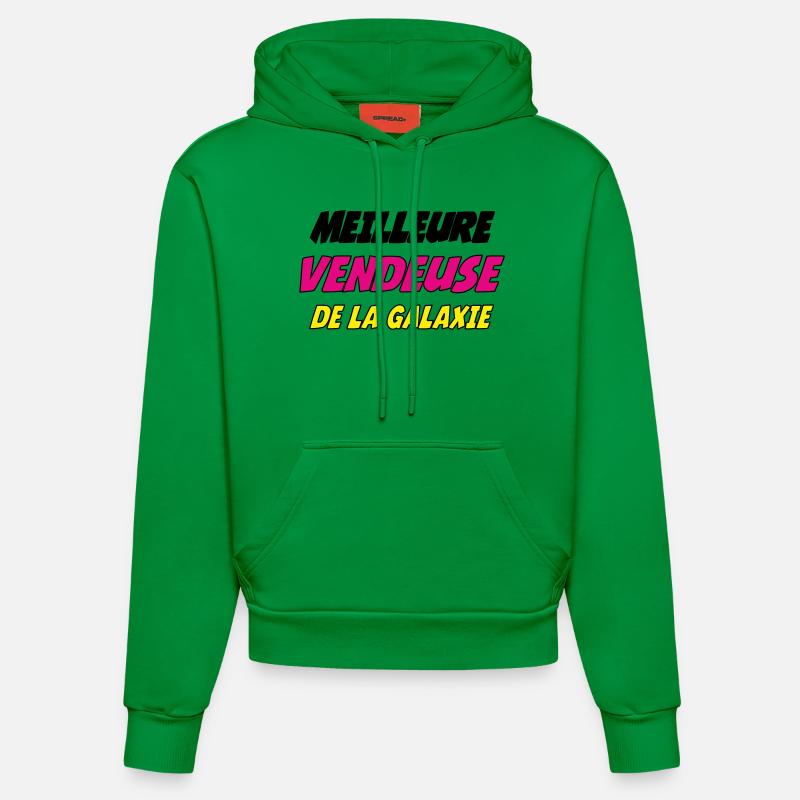 MEILLEURE VENDEUSE DE LA GALAXIE - Sweat à capuche bio ajusté fabriqué en UE - City Green