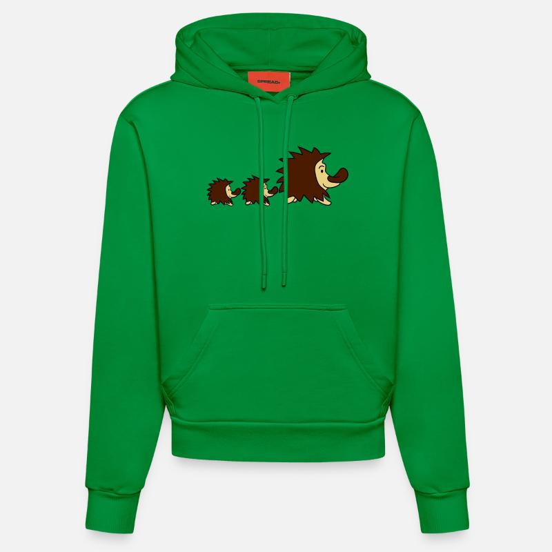doux petit hérisson mignon - Sweat à capuche bio ajusté fabriqué en UE - City Green