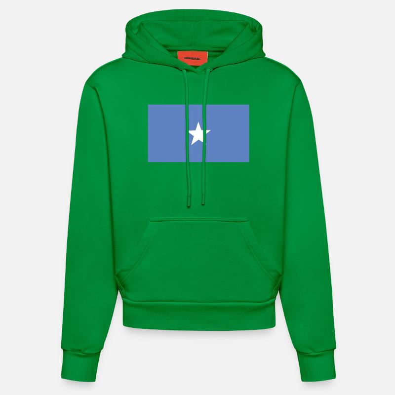 Drapeau de la Somalie - Sweat à capuche bio ajusté fabriqué en UE - City Green