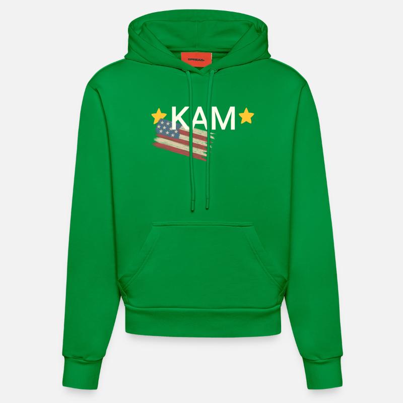 Nom d’animal Kam Kamala - Sweat à capuche bio ajusté fabriqué en UE - City Green